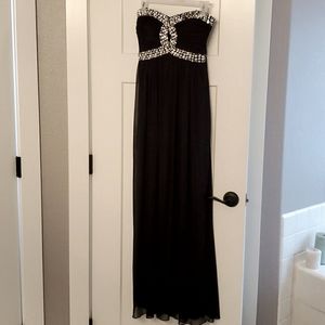 Black w/ rhinestone evening gown